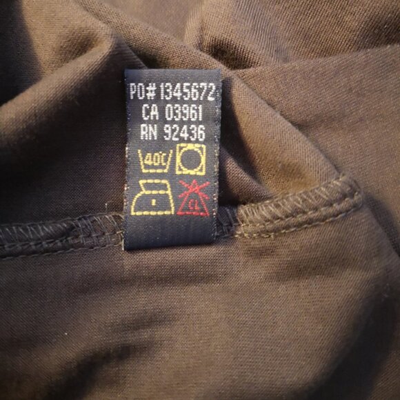 Denver Hayes Men's Size XL 1/4 Zip Long Sleeve Dark Brown 100% Cotton Polo - Picture 9 of 9